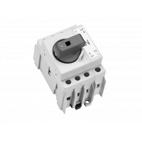 33821 - 33821 WÖHNER Capus SD Panel, 40A, 3p+N Switch-Seiter, 1.5-16mm2 Flange Terminal, Black Lever