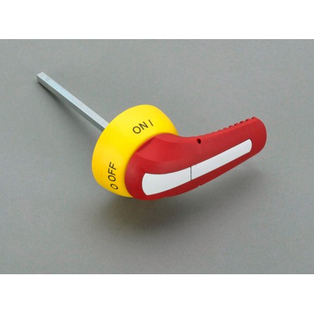 33970 - 33970 WÖHNER Red/yellow door lever, axle included, for 40-250A switch