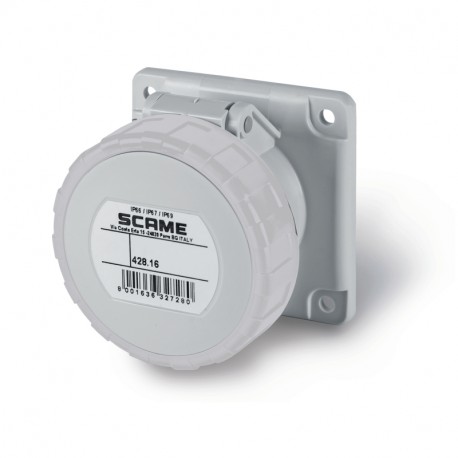 428.16634 - 428.16634 SCAME FLUSH MOUNTING SOCKET IP66/IP67 2P+E 16A