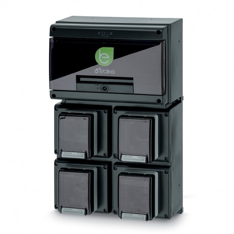 204.UB41S-EB - 204.UB41S-EB SCAME BOX, DISTR. ONE 1P+N+T 16A 230V~ 3.7 kW 32A 400V 3P+N+T-IP66 IK07