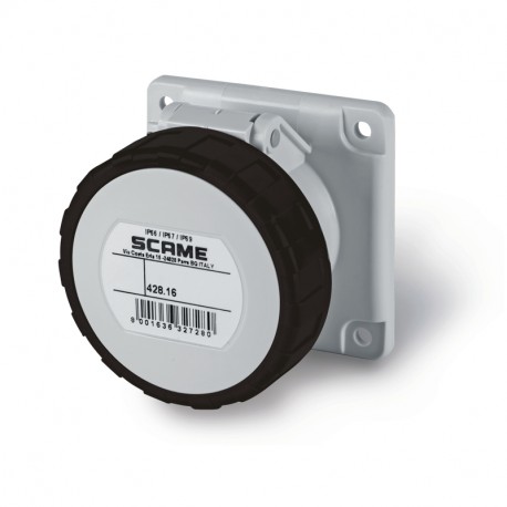 428.16666 - 428.16666 SCAME FLUSH MOUNTING SOCKET IP66/IP67 3P+E 16A