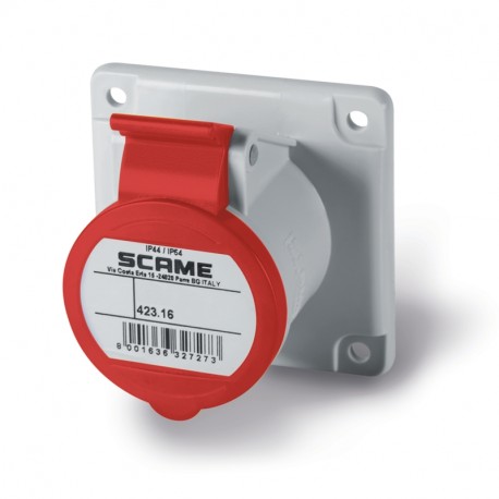 423.1668 - 423.1668 SCAME FLUSH MOUNTING SOCKET IP44 2P+E 16A 9h