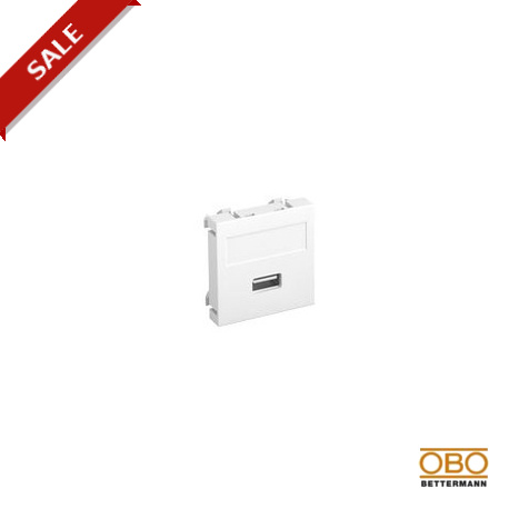 MTG-U2A S RW1 - MTG-U2A S RW1 6104850 OBO BETTERMANN Multimedia support, USB 2.0 A socket with screw connection, 45x45mm, Pu..