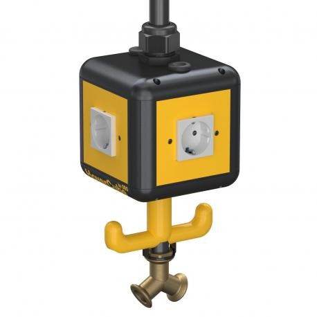 VH-4L 4SD - VH-4L 4SD 6109812 OBO BETTERMANN Power supply unit IP20, air, grip, equipped, 140x140x1100, Graphite black, ..