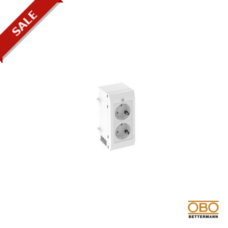 WGM-K1W RW - WGM-K1W RW 6109919 OBO BETTERMANN Modal net complete unit extension module, single, 63x130x64mm, Pure white,..