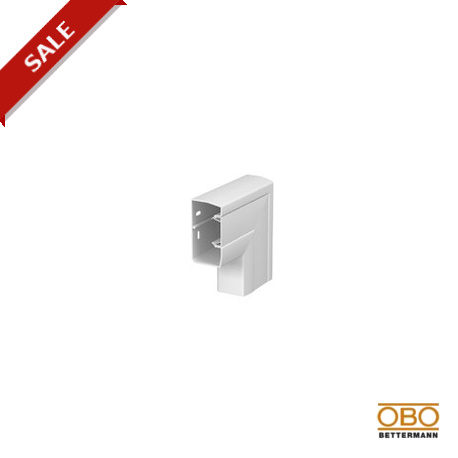 GEK-KFF53100 - GEK-KFF53100 6116464 OBO BETTERMANN Flat angle falling, 53x100mm, Pure white, 9010, Polyvinylchloride, PVC