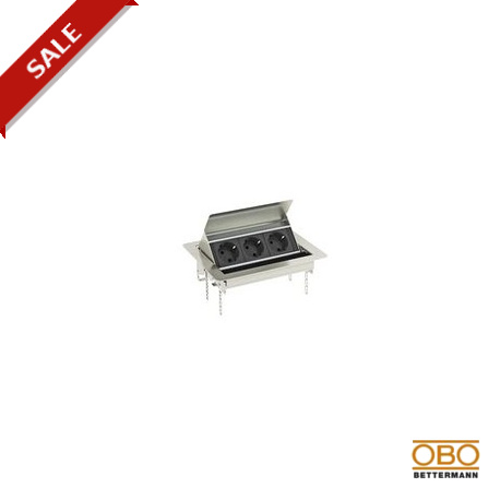 DBK-3A3 D3S - DBK-3A3 D3S 6116820 OBO BETTERMANN Deskbox, foldable for installation in table tops, Stainless steel, grade ..