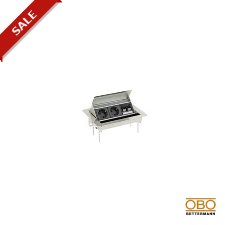 DBK-3A3 D2S2K - DBK-3A3 D2S2K 6116824 OBO BETTERMANN Deskbox, foldable for installation in table tops, Stainless steel, grad..