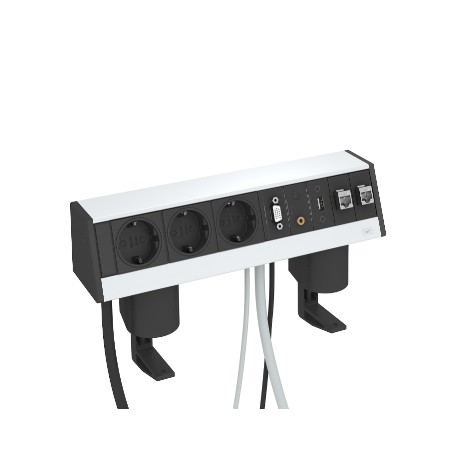 DB-M1B3 D3S2K - DB-M1B3 D3S2K 6116960 OBO BETTERMANN Desk box with fastening clamp, Aluminium, Anodised, Aluminium, Alu