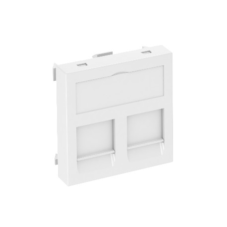 DTG-2C RW1 - DTG-2C RW1 6119214 OBO BETTERMANN Data technology support f. 2 connection modules type C, 45x45mm, Pure whit..