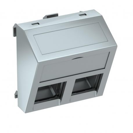 DTS-02C AL1 - DTS-02C AL1 6119290 OBO BETTERMANN Data technology support f. 2 connection modules type C, 45x45mm, Aluminiu..