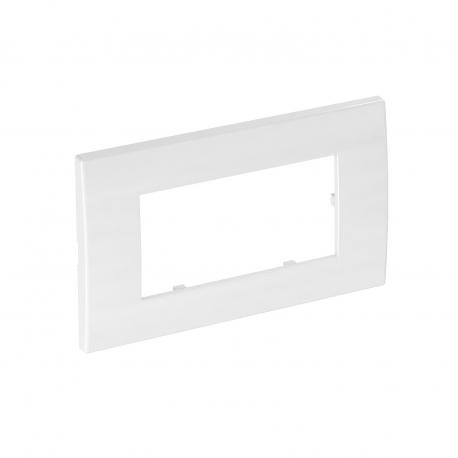 AR45-F2 RW - AR45-F2 RW 6119342 OBO BETTERMANN Cover frame for double Modul 45, 84x140mm, Pure white, 9010, Polycarbonate..