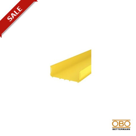 LD 300100CY - LD 300100CY 6149013 OBO BETTERMANN Cable trunking without cover, closed, 300x100x2000, Yellow, Polyphenylene..
