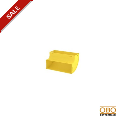 LD 220100VBR90C - LD 220100VBR90C 6149209 OBO BETTERMANN 90° vertical bend, rising with cover, 220x100, Yellow, Polyphenylene ..