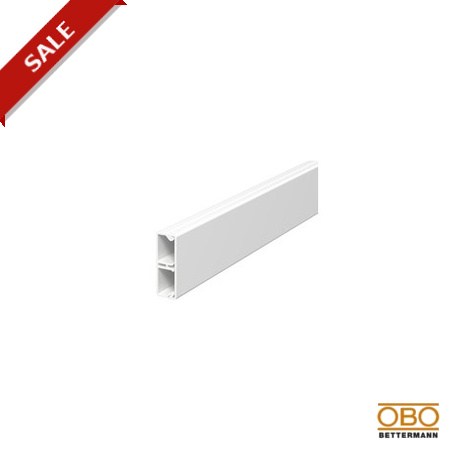 WDK-N10030RW - WDK-N10030RW 6150454 OBO BETTERMANN Wall trunking system with nail strip/base perfor., 10x30x2000, Pure whit..