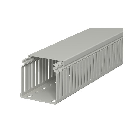 LKV 75075 - LKV 75075 6178326 OBO BETTERMANN Slotted cable trunking system , 75x75x2000, Stone grey, 7030, Polyvinylchlo..