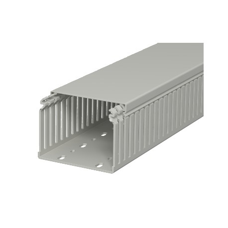 LKV 75100 - LKV 75100 6178328 OBO BETTERMANN Slotted cable trunking system , 75x100x2000, Stone grey, 7030, Polyvinylchl..