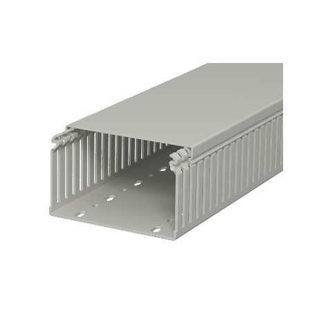LKV 75125 - LKV 75125 6178330 OBO BETTERMANN Slotted cable trunking system , 75x125x2000, Stone grey, 7030, Polyvinylchl..