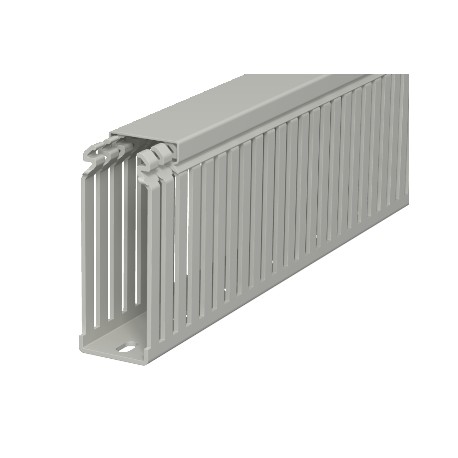 LKV 10037 - LKV 10037 6178334 OBO BETTERMANN Slotted cable trunking system , 100x37x2000, Stone grey, 7030, Polyvinylchl..