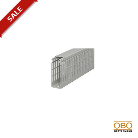 LKV N 10037 - LKV N 10037 6178435 OBO BETTERMANN Slotted cable trunking system , 100x37x2000, Stone grey, 7030, Polyvinylc..