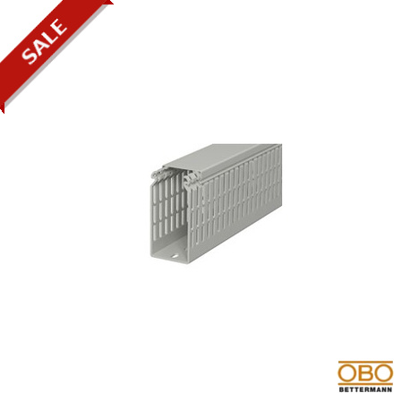 LKV N 10050 - LKV N 10050 6178437 OBO BETTERMANN Slotted cable trunking system , 100x50x2000, Stone grey, 7030, Polyvinylc..