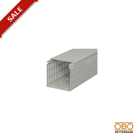 LKV N 100100 - LKV N 100100 6178441 OBO BETTERMANN Slotted cable trunking system , 100x100x2000, Stone grey, 7030, Polyviny..