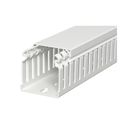 LKVH 50050 - LKVH 50050 6178585 OBO BETTERMANN Slotted cable trunking system halogen-free, 50x50x2000, Light grey, 7035, ..