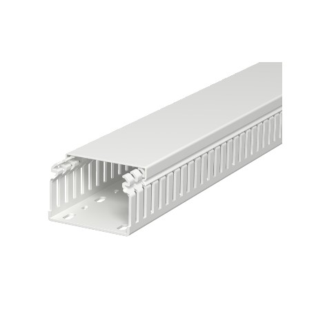 LKVH 50075 - LKVH 50075 6178588 OBO BETTERMANN Slotted cable trunking system halogen-free, 50x75x2000, Light grey, 7035, ..