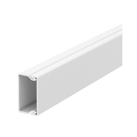 WDK20035RW - WDK20035RW 6191045 OBO BETTERMANN Wall trunking system with floor knock-outs, 20x35x2000, Pure white, 9010, ..