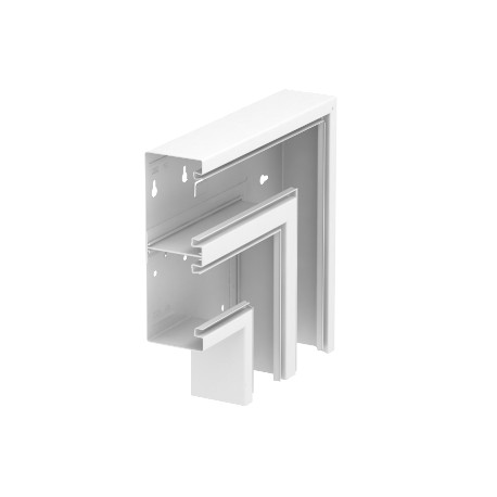GS-DFF70210RW - GS-DFF70210RW 6278430 OBO BETTERMANN Flat angle falling symmetrical, 70x210mm, Pure white, 9010, Steel, St