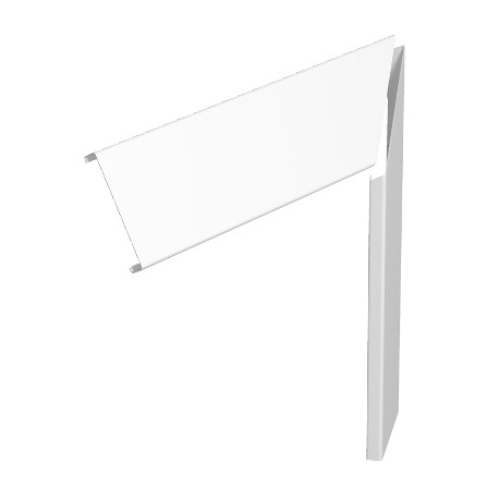 FUOP3RW - FUOP3RW 6287070 OBO BETTERMANN Cover for falling flat angle, desk, 80x300mm, Pure white, 9010, Steel, St
