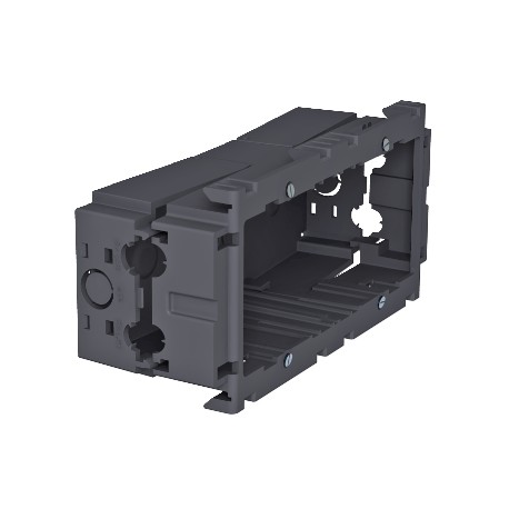 71GD7 - 71GD7 6288611 OBO BETTERMANN Accessory mounting box double, 160x76x51, Iron grey, 7011, Polyamide, PA