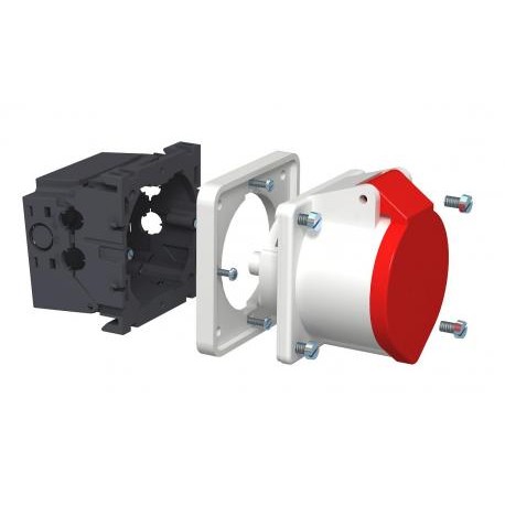 CEE16E2 - CEE16E2 6288612 OBO BETTERMANN CEE mounting box with CEE16, Iron grey, 7011, Polyamide, PA