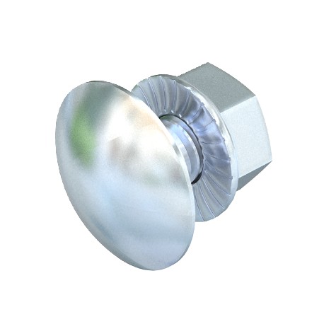 FRSB 6x20 F - FRSB 6X20 F 6406203 OBO BETTERMANN Truss-head bolt with combination nut, M6x20, Hot-dip galvanised, DIN 267,..