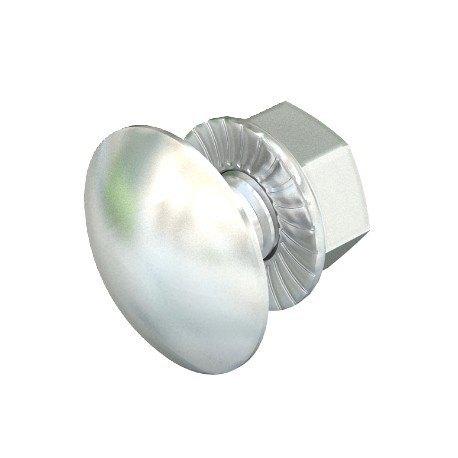 FRSB 6x20 A4 - FRSB 6x20 VA4401 6406207 OBO BETTERMANN Truss-head bolt with combination nut, M6x20, Stainless steel, grade ..