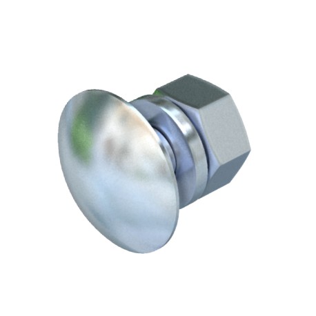 FRS 8x25 F - FRS 8X25 F 6406998 OBO BETTERMANN Truss-head bolt with washer and nut, M8x25, Hot-dip galvanised, DIN 267, T..