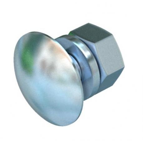 FRS 10x25 F 8.8 - FRS 10x25 F 8.8 6407560 OBO BETTERMANN Truss-head bolt with washer and nut, M10x25, Hot-dip galvanised, DIN ..