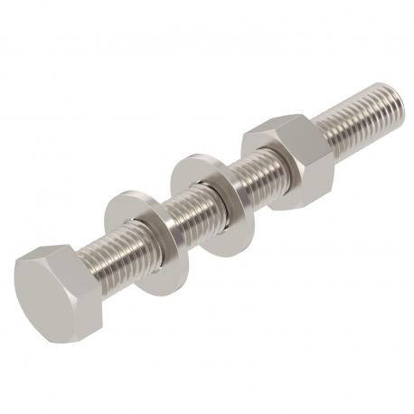 SKS 12x100 A2 - SKS 12X100VA4301 6418368 OBO BETTERMANN Hexagonal screw nut, washers + serrated washer, M12x100, Stainless s..