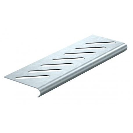 BEB 400 FS - BEB 400 FS 7083408 OBO BETTERMANN Floor end plate for cable tray, B400mm, Strip-galvanised, DIN EN 10147, St..