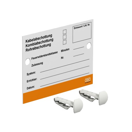 KS-S EN - KS-S EN 7205429 OBO BETTERMANN Identification plate for insulation systems,