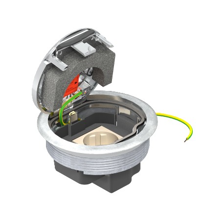 GESRC2 USB - GESRC2 USB 7405596 OBO BETTERMANN Service outlet with prot. frame, Cr-plated, Chrome-plated, Die-cast zinc, ..