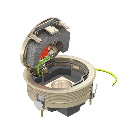 GESRN 2HS - GESRN 2HS 7405676 OBO BETTERMANN Service outlet for RF/CF, Ni-plated, Nickel-plated, Die-cast zinc, Zn