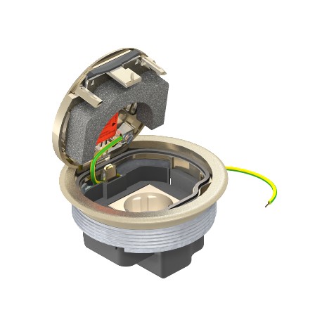 GESRN2 USB - GESRN2 USB 7405708 OBO BETTERMANN Service outlet with prot. frame, Ni-plated, Nickel-plated, Die-cast zinc, ..