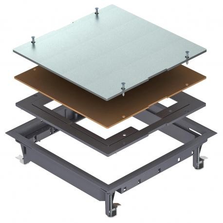 ZES9-2 U10T 7011 - ZES9-2 U10T 7011 7406672 OBO BETTERMANN Junction box insert for universal mounting, Iron grey, 7011, Polyami..