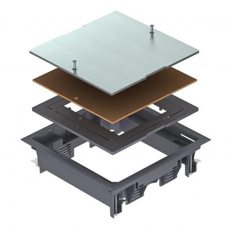 ZES4-2 U10T 7011 - ZES4-2 U10T 7011 7406701 OBO BETTERMANN Junction box insert for universal mounting, Iron grey, 7011, Polyami..