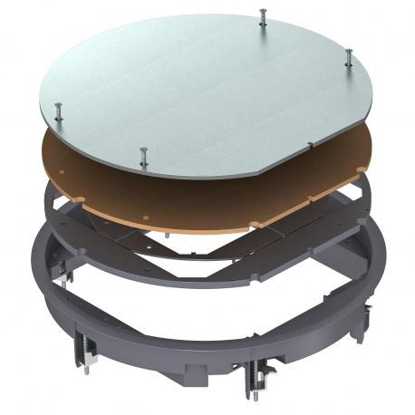 ZESR9-2 U12T7011 - ZESR9-2 U12T7011 7406805 OBO BETTERMANN Junction box insert for universal mounting, Iron grey, 7011, Polyami..