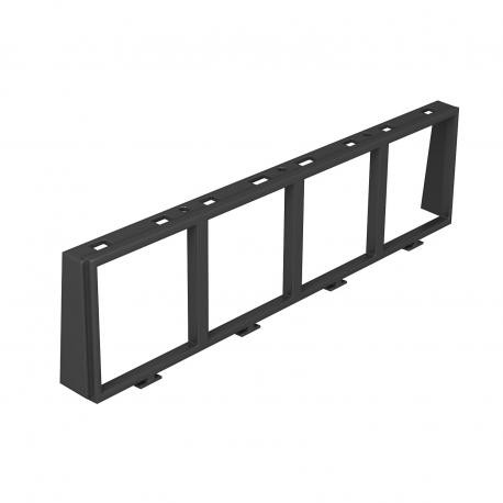 MT45V 4 - MT45V 4 7408670 OBO BETTERMANN Installation frame for 4 x 1 Modul 45, Graphite black, 9011, Polyamide, PA