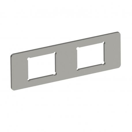 MPMT45 2C - MPMT45 2C 7408705 OBO BETTERMANN Mounting plate with 2x hole pattern Type C, 77x24x1,5, Stainless steel, gra..