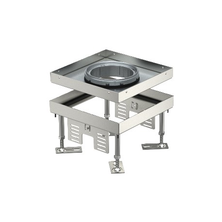 RKFN2 4 VMSL1N20 - RKFN2 4 VMSL1N20 7409384 OBO BETTERMANN Square cassette SL for tube, 200x200mm, Stainless steel, grade 304, ..