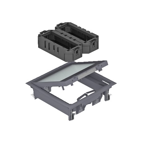 GES4-2 KU 7011 - GES4-2 KU 7011 7429584 OBO BETTERMANN Set portamec., For universal mounting, gray iron, 7011, Polyamide, PA